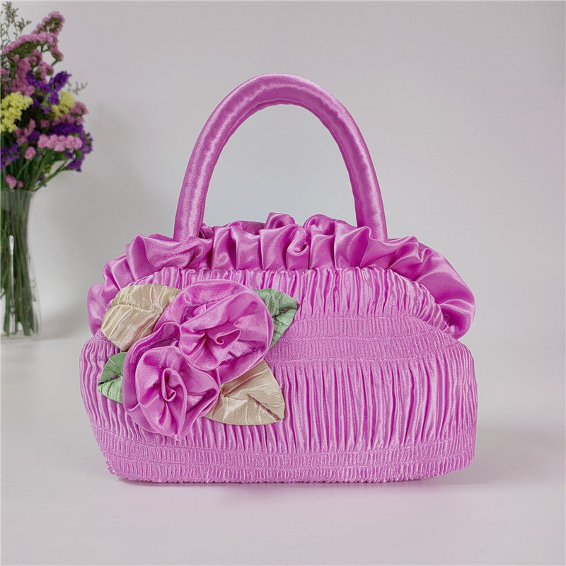 Korean Exquisite Handmade Flower Mother Sweet Handbags