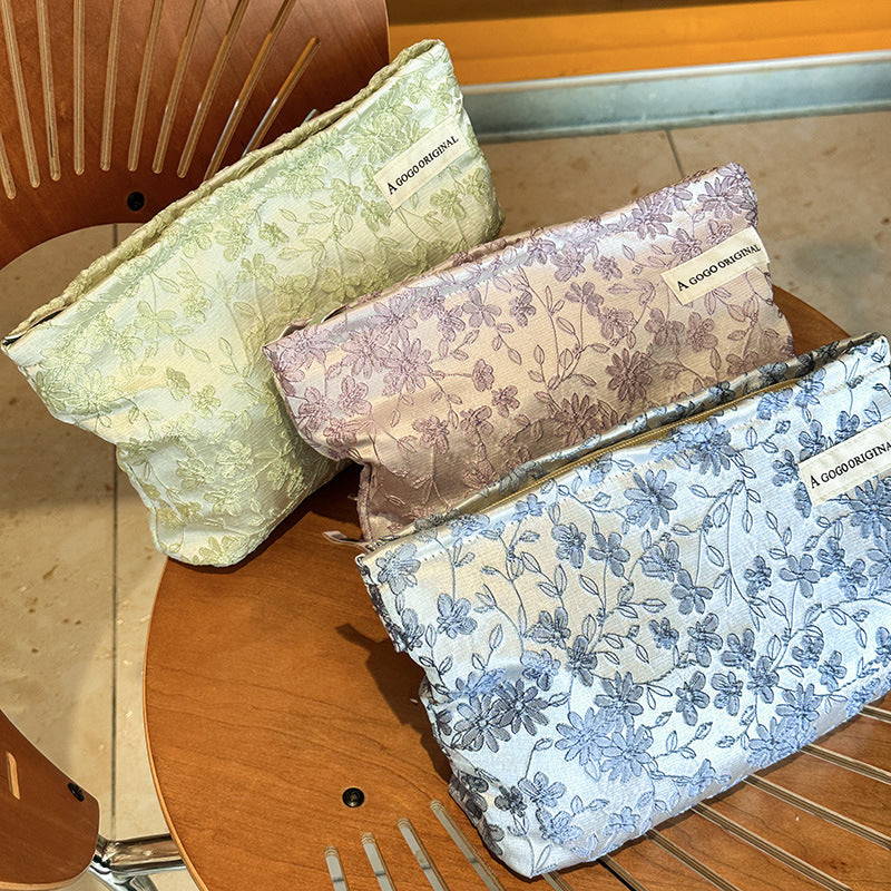 Embroidery Chinese Style Skin Care Buggy Portable Business Trip Toiletry Makeup Bag
