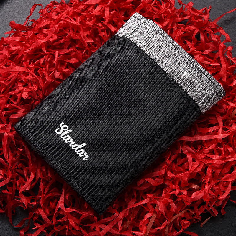 Men's Fashion Retro Korean Style Three Fold Men's Wallets