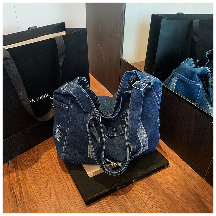 Leisure Denim Large Capacity Simple Commute Bags