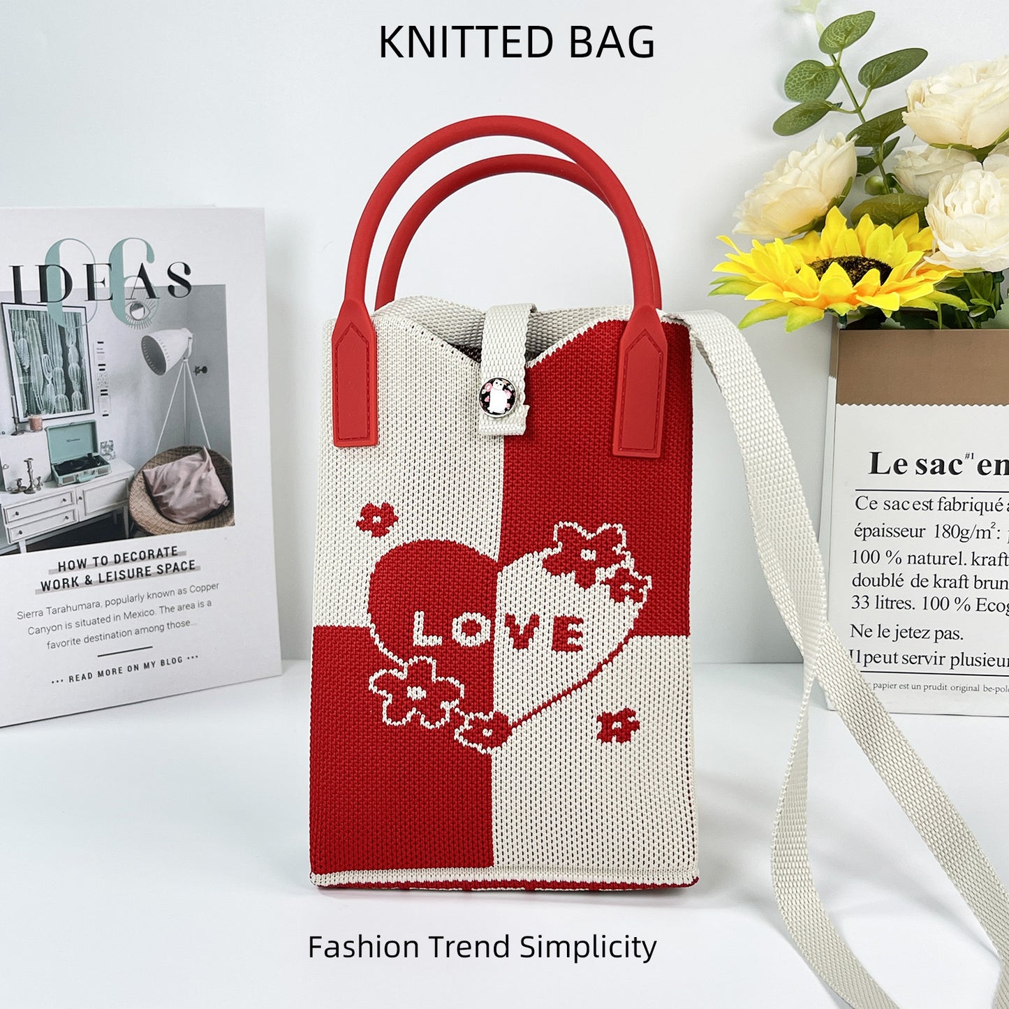 Pretty Knitted Mobile Mason Korean Mini Bags