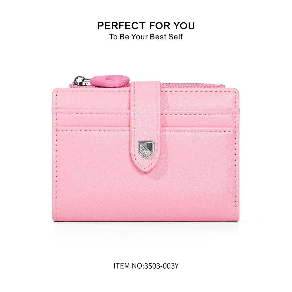 Women's Lightweight Large Capacity Zipper Double Closed Ladies Wallet