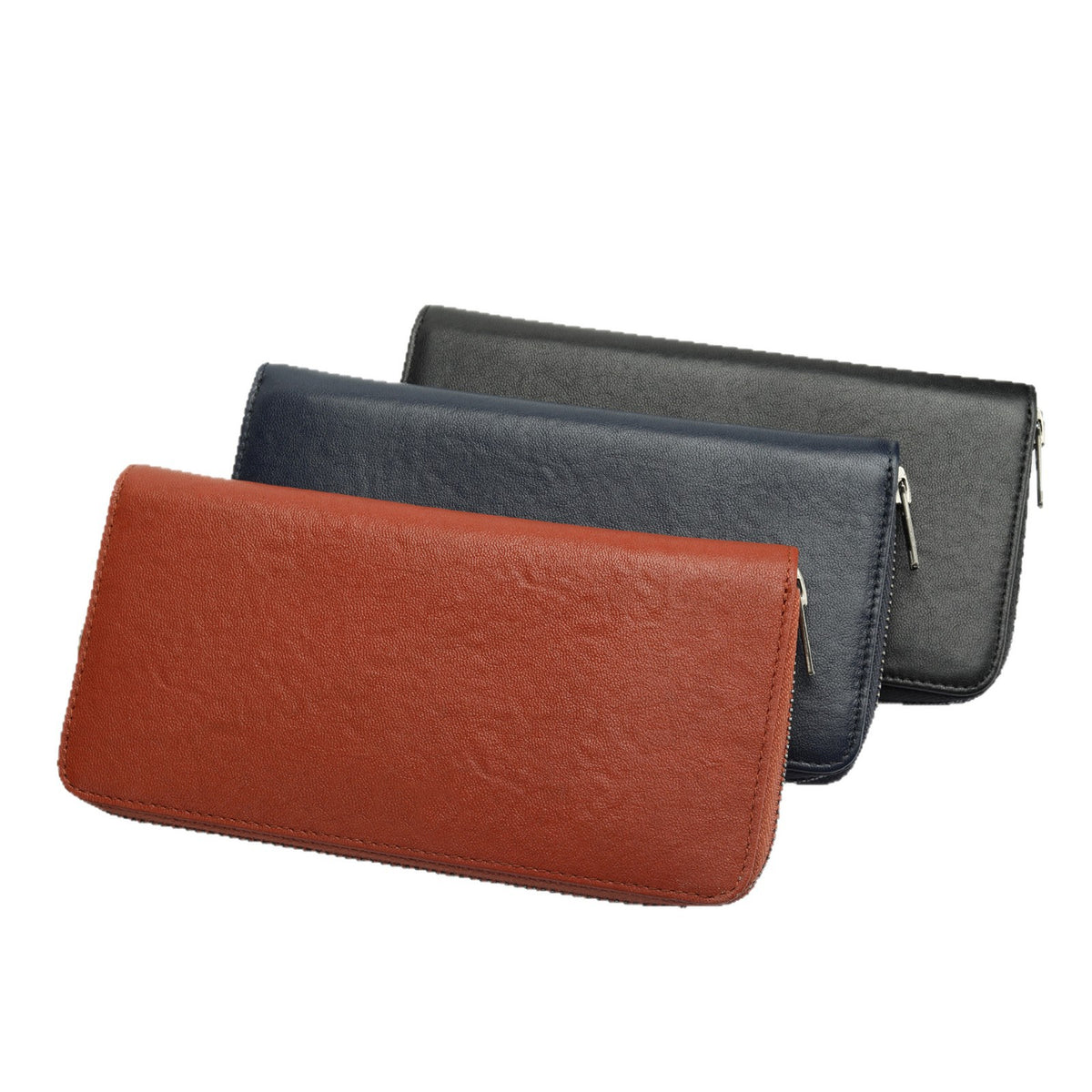 Retro Long Multiple Slots Strap Zipper Handbags