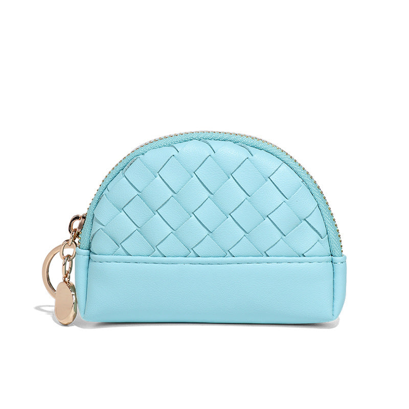 Creative Women's Hand-woven Simple Leather Zipper Ladies Wallet