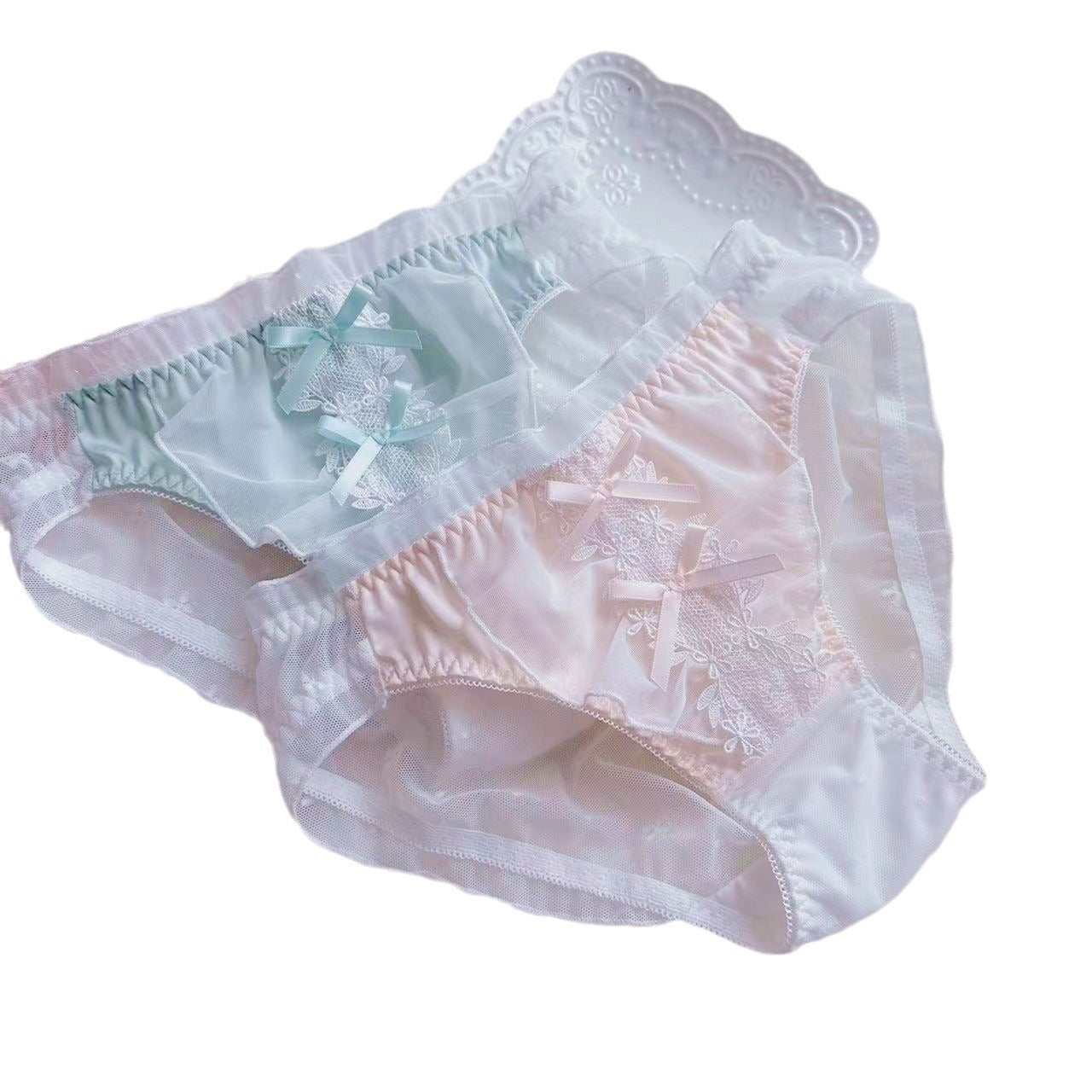 Women's Style Fresh Lace Ruffled Princess Triangle Panties