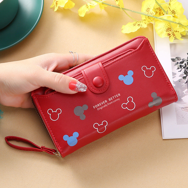 Women's Long Multiple Slots Zipper Bank Credit Ladies Wallet