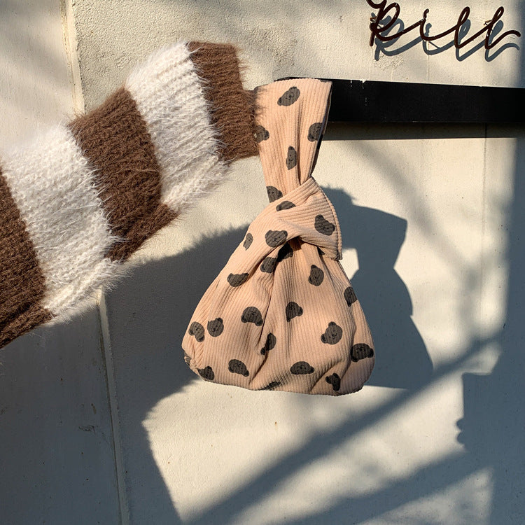 Corduroy Dot Polka Dots Wrist Walking Bags