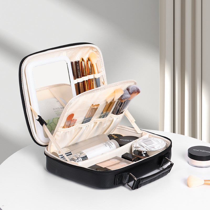 Women's Mirror Portable Versatile Large Capacity Storage Bags