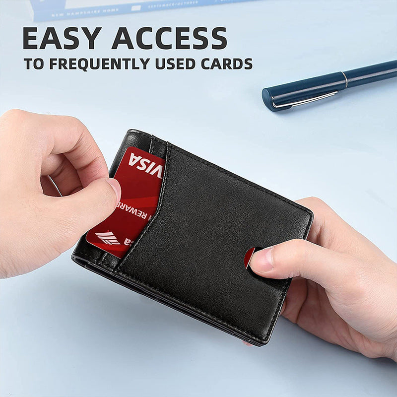 Men's Positioning Tracker Multiple Slots Swiping Bank Men's Wallets