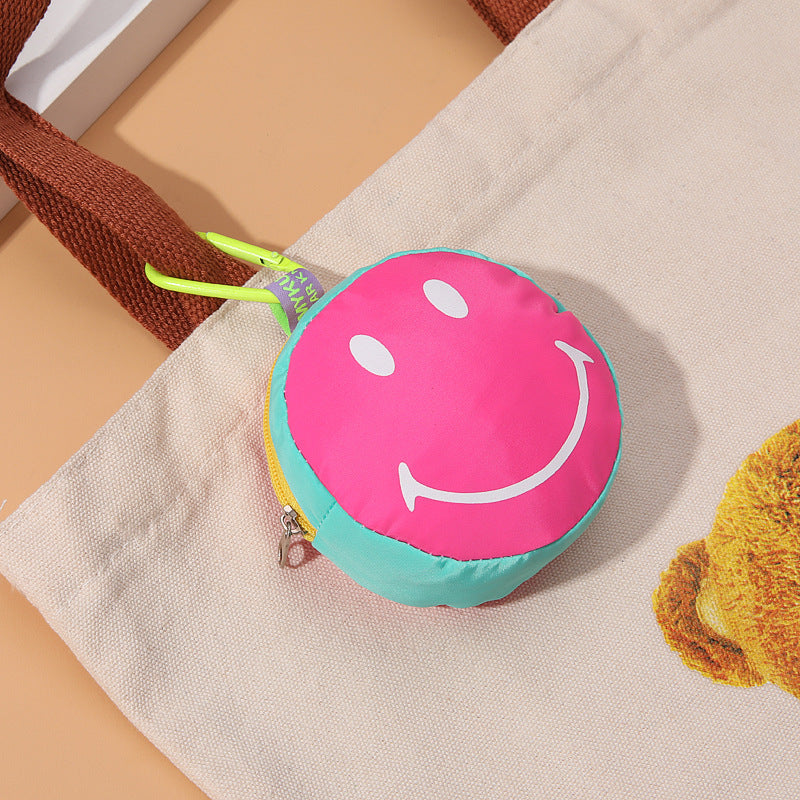 Women's & Men's Cartoon Candy Color Smiling Face Mini Coin Purses