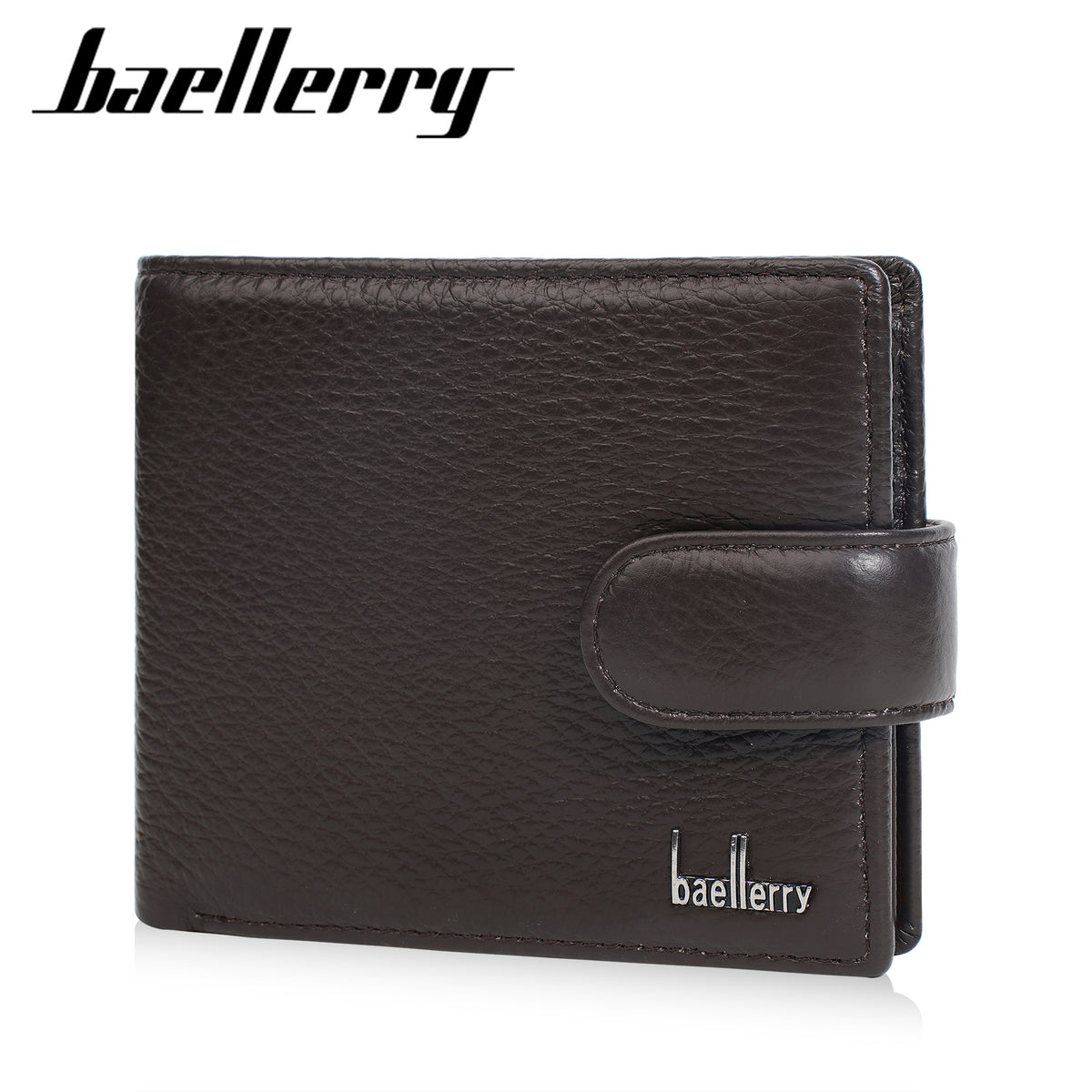 Men's Genuine Leather Snap High Sense Pocket Men's Wallet
