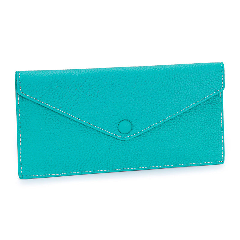 Women's First Layer Cowhide Long Leather Large Ladies Wallet