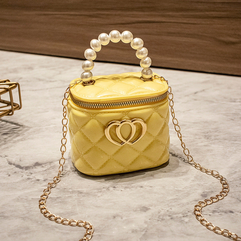 Women's Fashion Jelly Chain Silicone Pearl Handbags