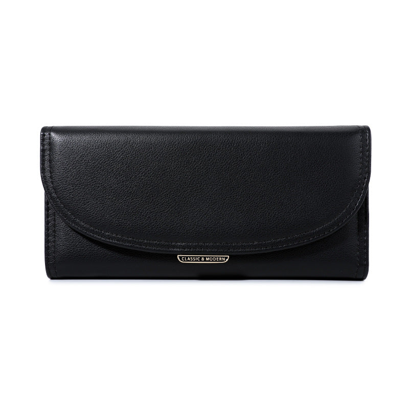 Classy Women's Long High-grade Tri Fold Ladies Wallet