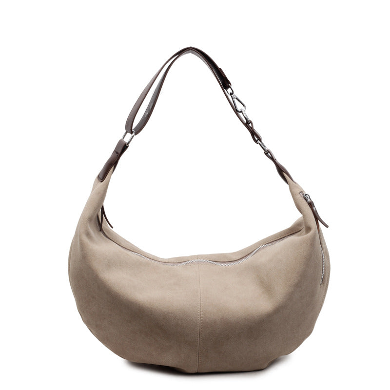 Women's Suede Fashion Large Capacity Commuter Dumpling Shoulder Bags