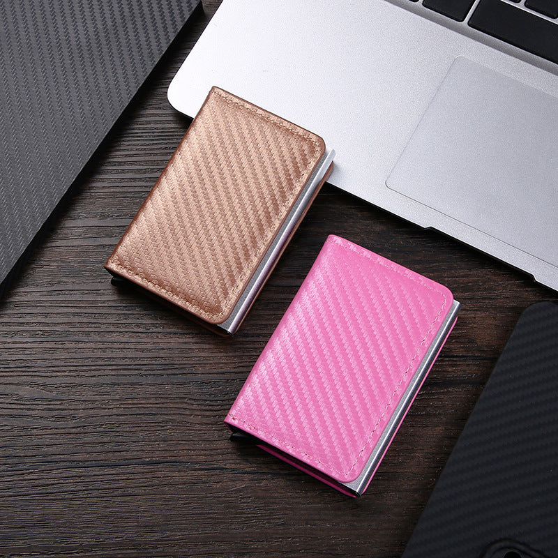 Men's Swiping Automatic Pop-up Slim Credit Metal Card Holder