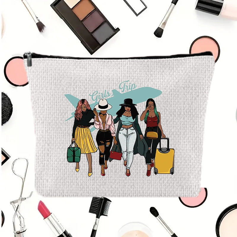Printing Buggy Large Capacity Simple Zipper Makeup Bag