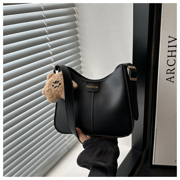 Women's Retro Textured Fashion Large Capacity Solid Color Women's Shoulder Bag