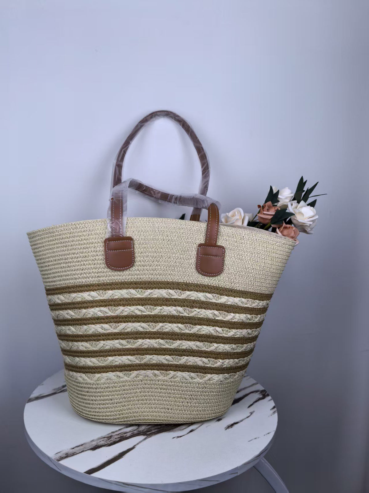 Straw Large Capacity Woven Female Seaside Vacation Women's Shoulder Bag