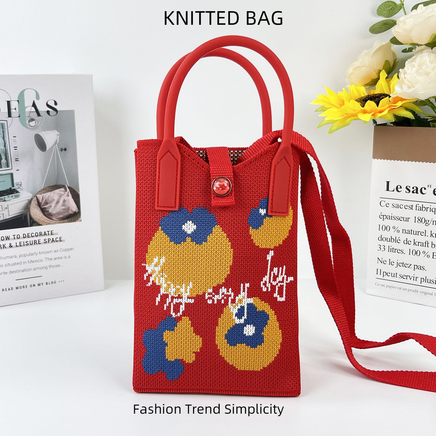 Pretty Knitted Mobile Mason Korean Mini Bags