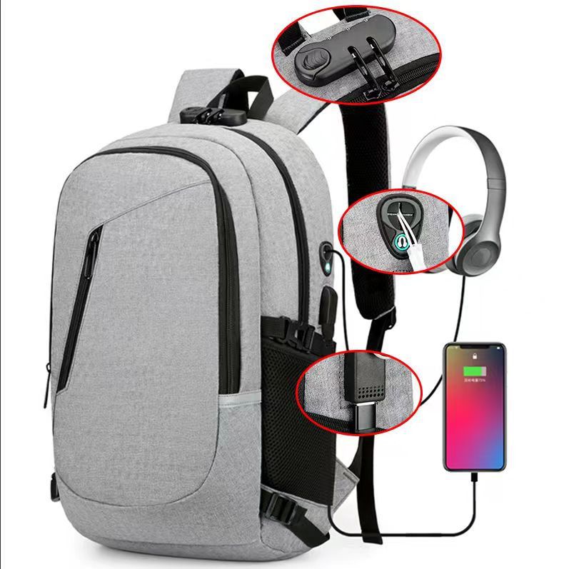 Men's Computer Business Charging Man Pair Backpacks