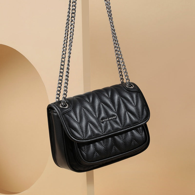 Women's Chain Classic Style Genuine Leather Underarm Bags