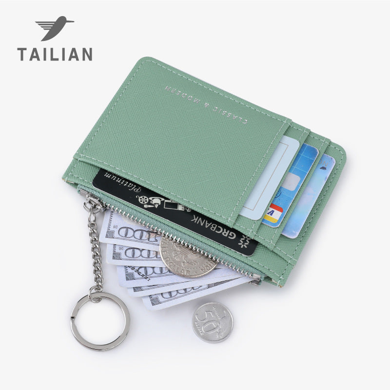 Women's Cross Pattern Korean Mini Multiple Card Holder