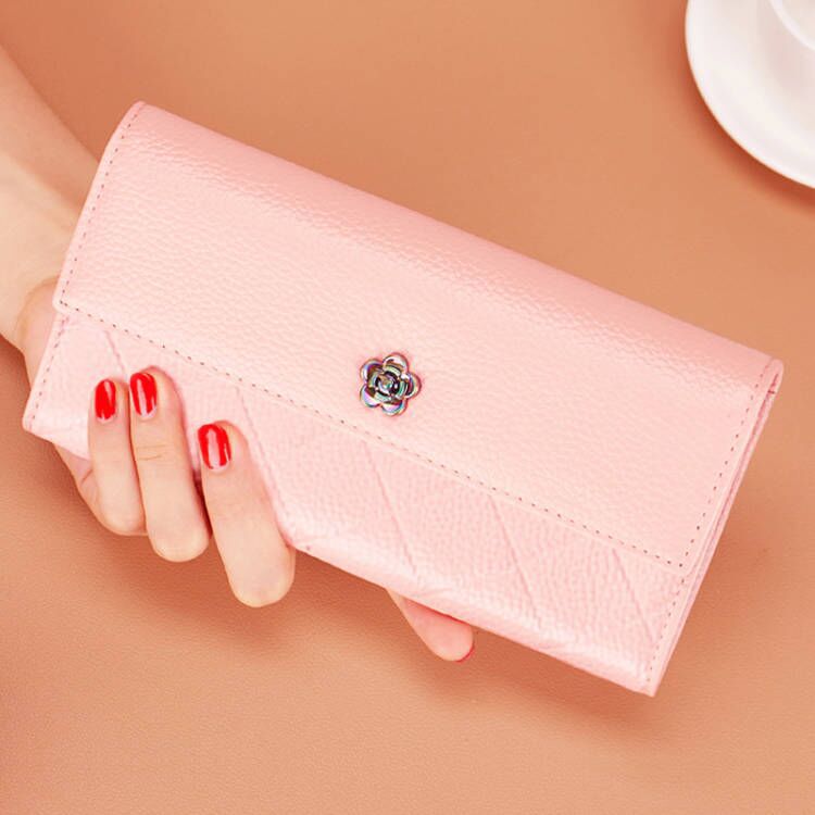 Female Long Genuine Leather Pure First Ladies Wallet