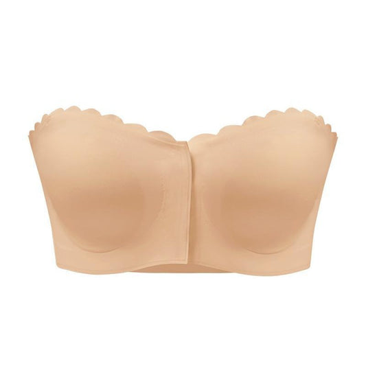 Women's Buckle Seamless Strapless Inner Wear Push Up No Drop Lingerie Sets