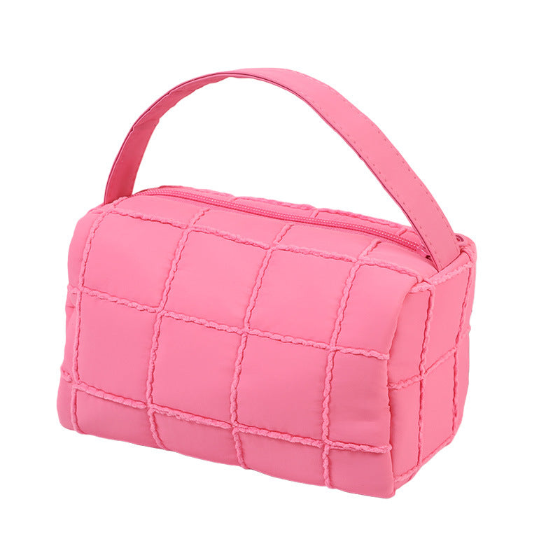 Women's Plaid Winter Portable Toiletry Large Capacity High Makeup Bag