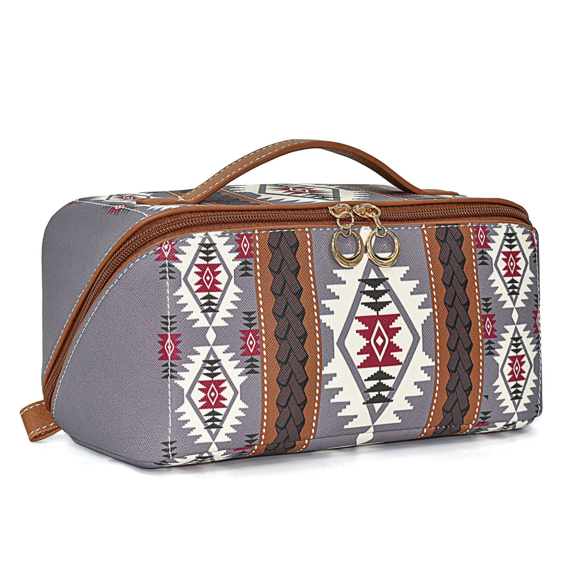 Bohemian Style Leather Cloud Pillow Large Capacity Makeup Bag
