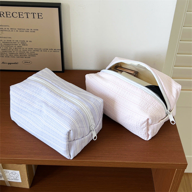 Fresh Contrast Color Cute Toiletry Portable Large Capacity Bags