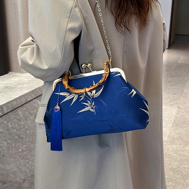 Chinese Style Clutch Elegant Retro Bamboo Handbags