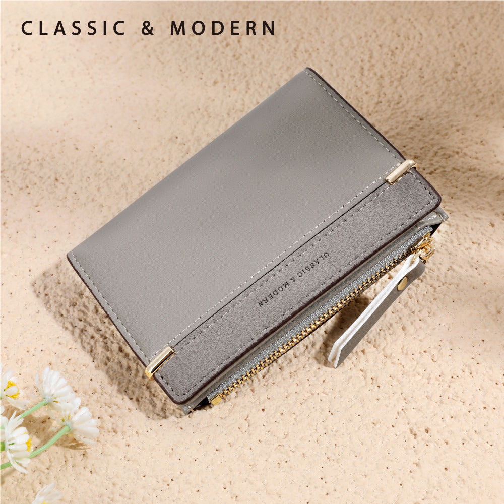 Women's Classic Two-fold Short Frosted For Coin Purses