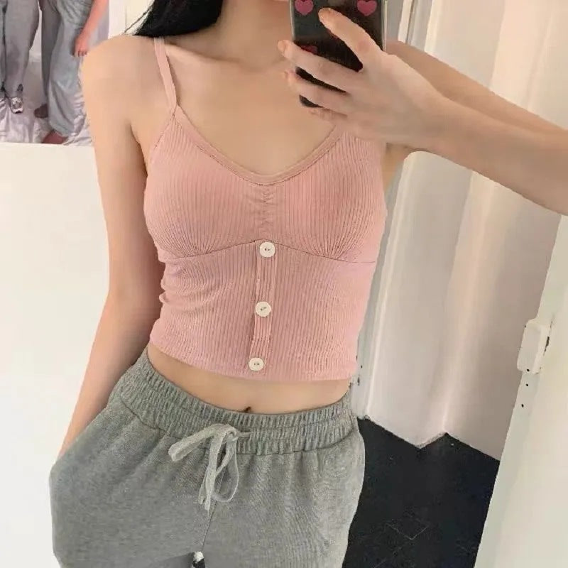 Cotton Vest Inner Wear Outer Slim Tanks Camis