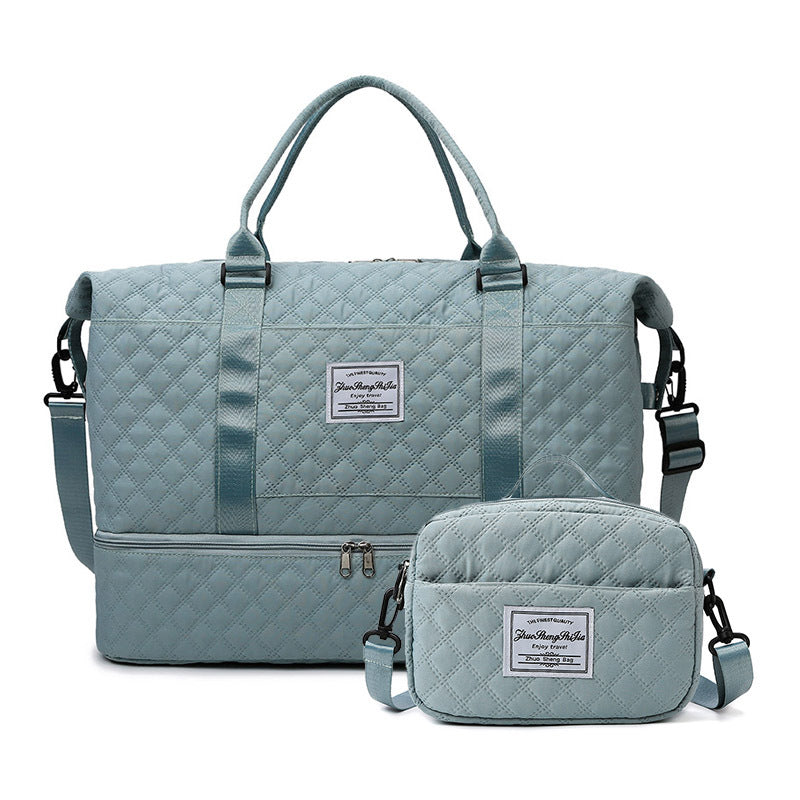 Rhombus Dry Wet Separation Yoga Fitness Travel Bags