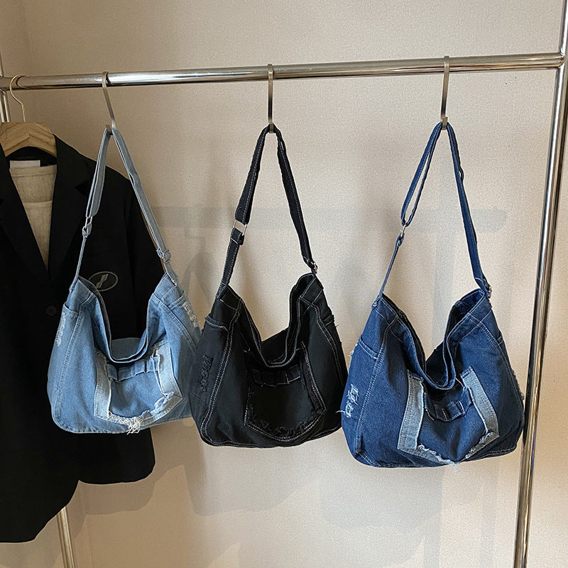 Leisure Denim Large Capacity Simple Commute Bags