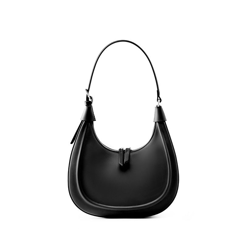 High-grade Cowhide Hobos Fashion Crescent Underarm Shoulder Bags
