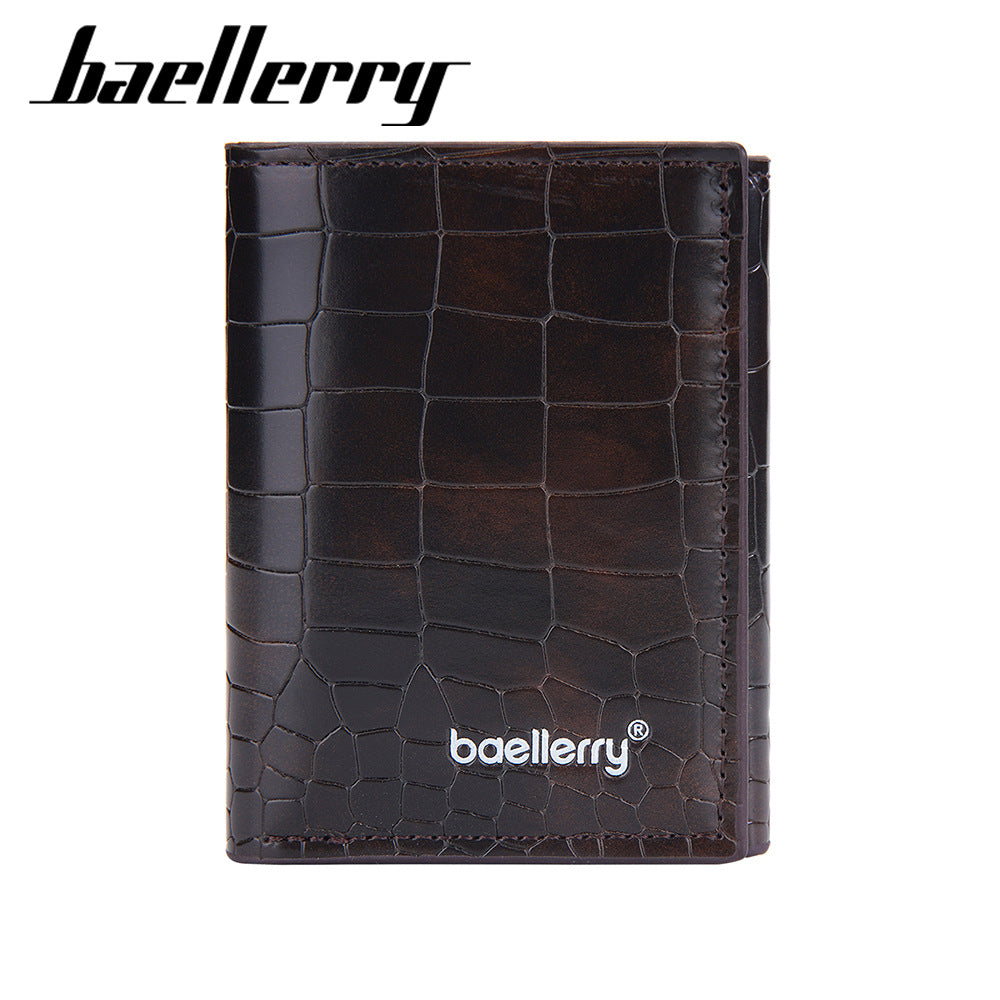 Men's Pattern Tri Fold Metal Aluminum Box Card Holder