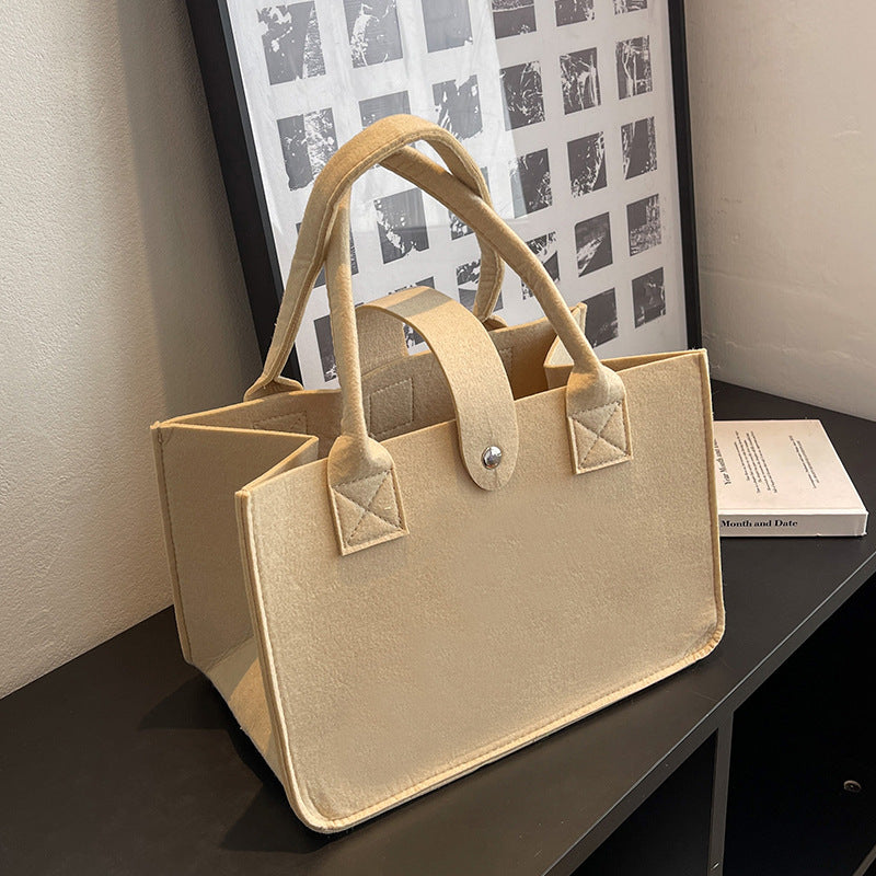 Clean Portable Felt Wedding Gift Commuting Handbags