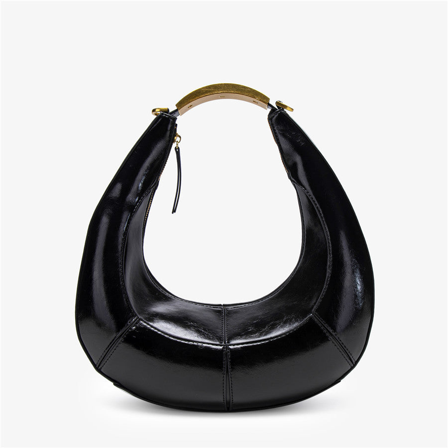 Women's Retro Moon Stitching Design Metal Fashion Women's Shoulder Bag