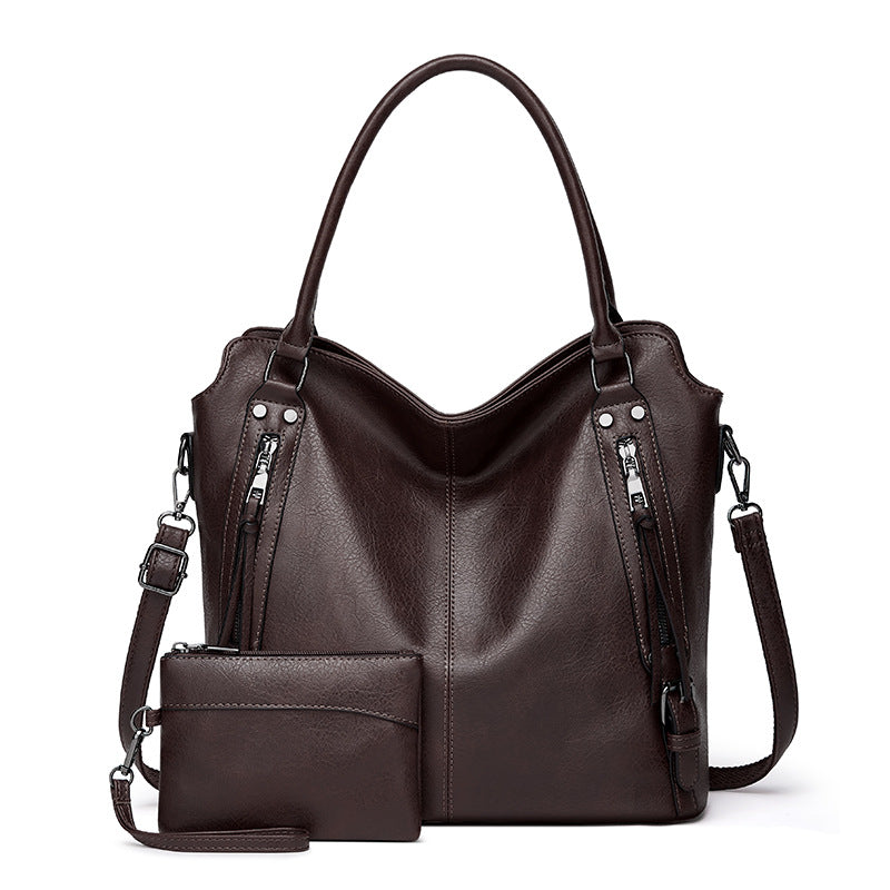 Women's Fashion Large Capacity Soft Leather Retro Bags