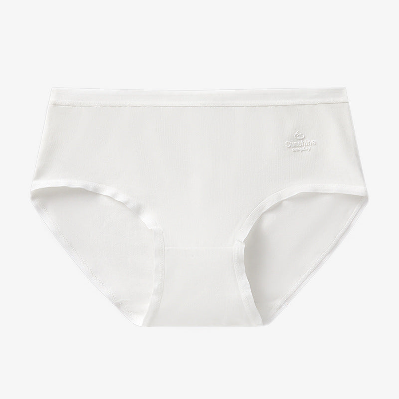 Women's Antibacterial Crotch Ladies Mid Waist Briefs Panties