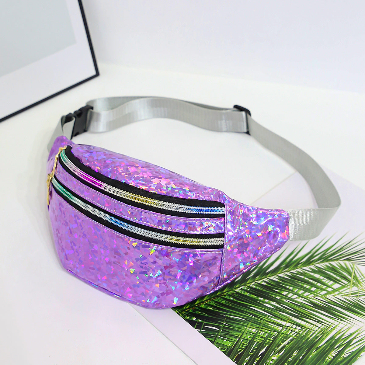Women's Charming Laser Sequins Multifunctional Fashion Men's Waist Packs