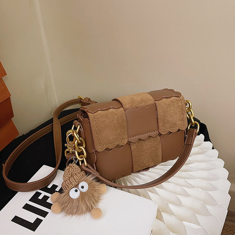 Women's Leather Self-made Material Hand Sewing Zero Women's Shoulder Bag