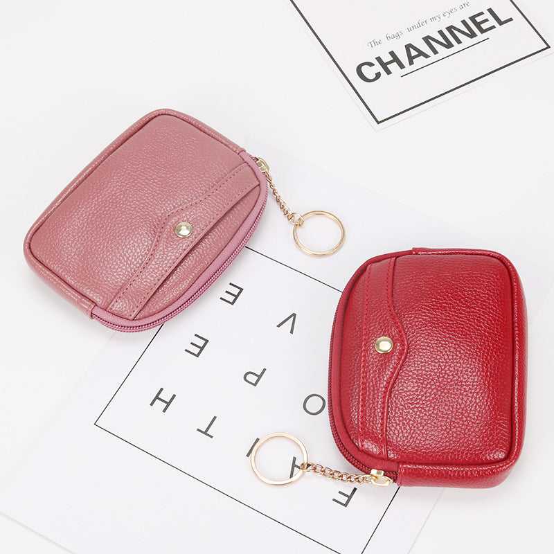 Women's Korean Style Shell Simple Soft Leather Coin Purses