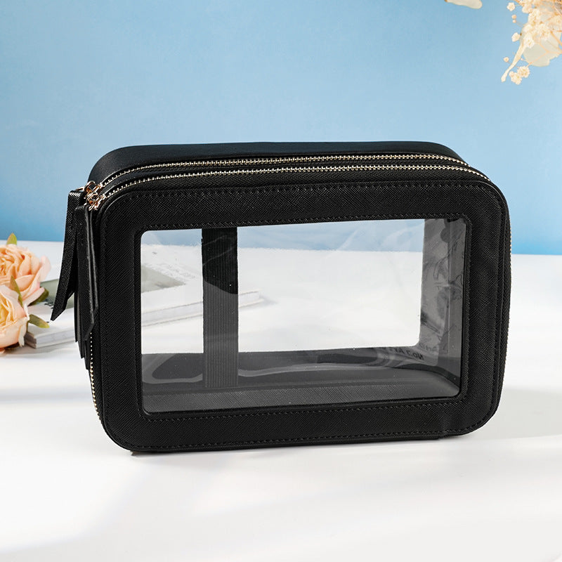 Dry Wet Separation Wash Stitching Large Window Portable High Makeup Bag