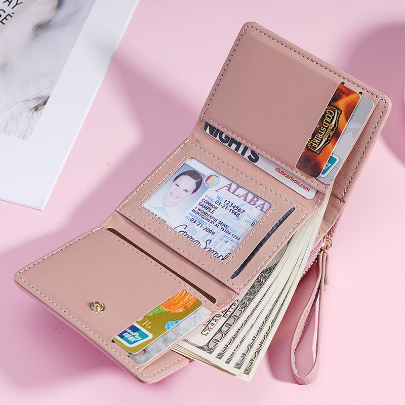 Pretty Classic Stylish Multifunctional Textured College Ladies Wallet