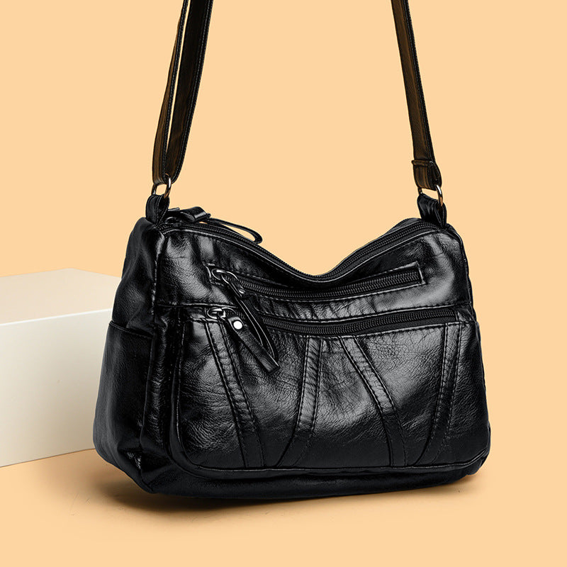Winter Washed Lightweight Simple Mom Practical Women's Messenger Bag