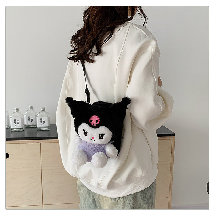 Women's Plush Clow Make-up Cute Birthday Gift Bags